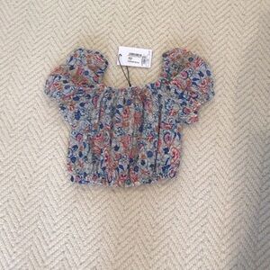 Floral Puff Sleeve Top
